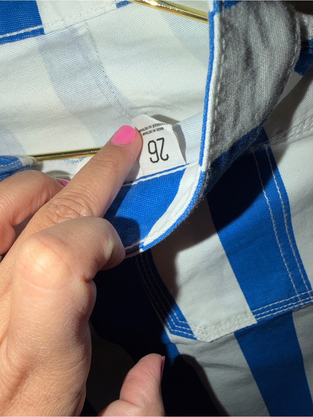 BDG Blue and White Vertical Stripe Pants never worn - Picture 3 of 4